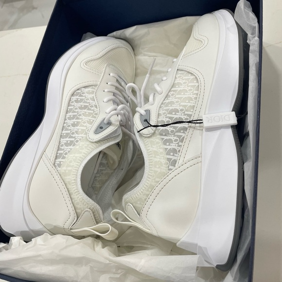 Mint Christian Dior B25  White Technical Mesh Men Sneakers luxury - Picture 3 of 16